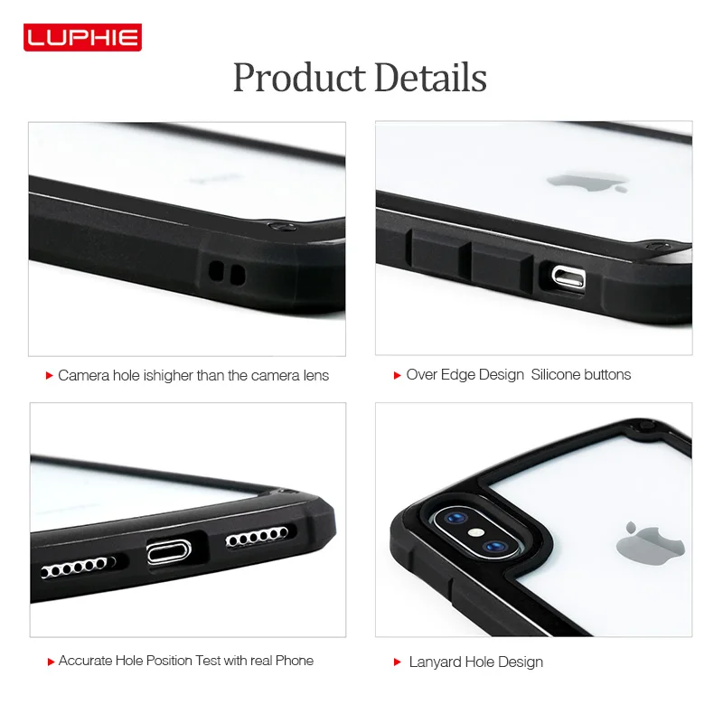 Прозрачный чехол LUPHIE для iPhone 12 11 Pro Max 6S 7 8Plus XS XR с веревкой Силиконовый