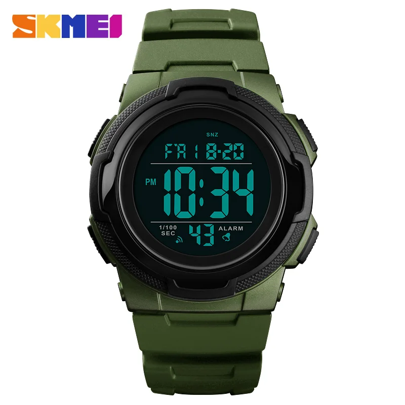 Green number SKMEI, цифровые спортивные часы, топ класса люкс, брендовые армейские военные водонепроницаемые часы, мужские электронные часы, Relogio Masculino 1423 - Цвет: Green number