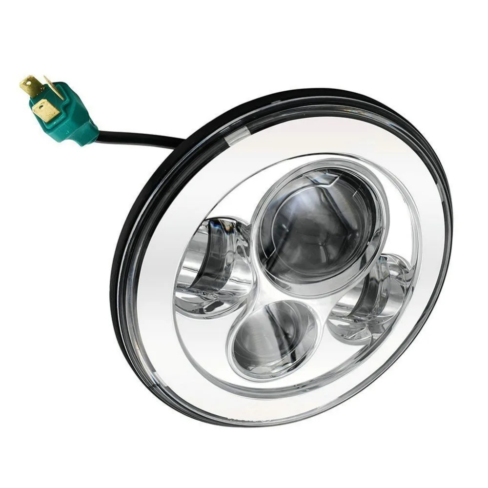 FADUIES хром 7 &quotКруглый мотоцикл светодиодный проектор фара для Jeep Wrangler Harley