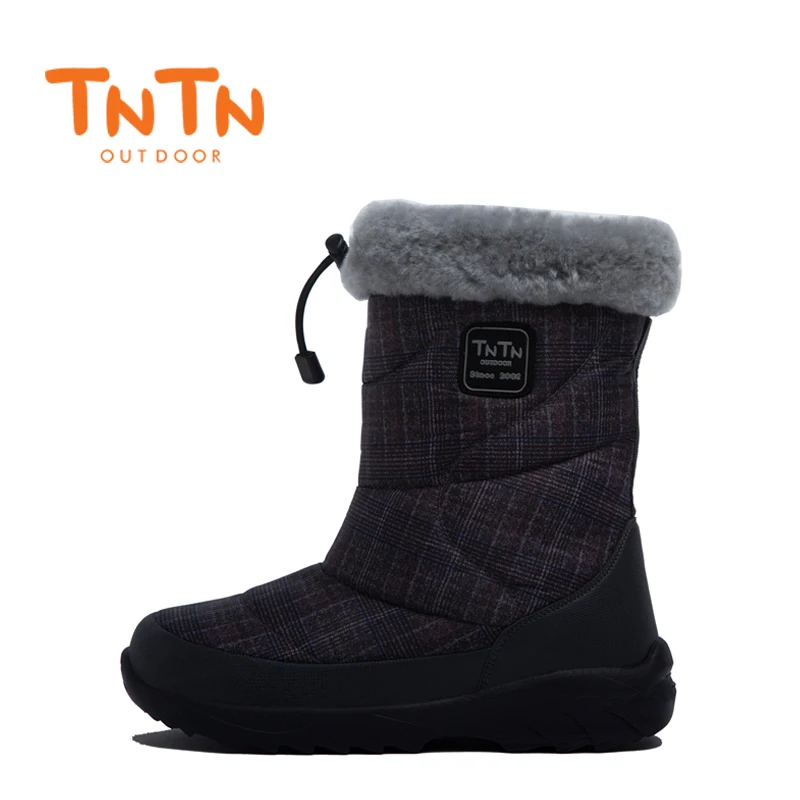 2020 TNTN outdoor winter warm waterproof anti-skid thickening at the end of wool men and women shoes snow cotton boots