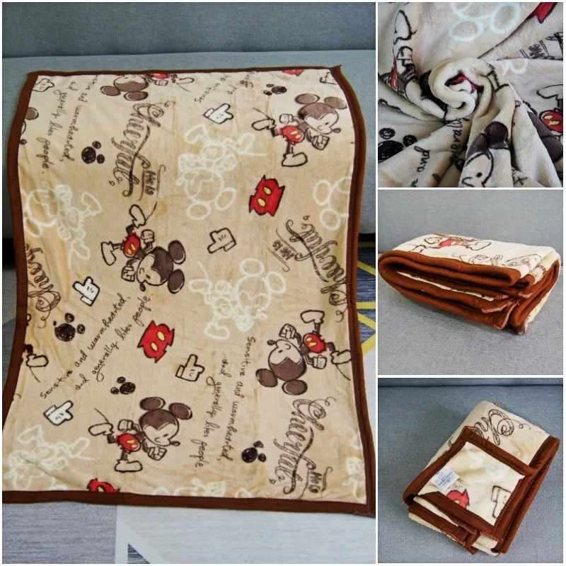 Мягкое Фланелевое детское одеяло с Микки Маусом маленького размера, 70x100 см, принцесса Мэри Винни, Холодное сердце для детей, собака, кошка