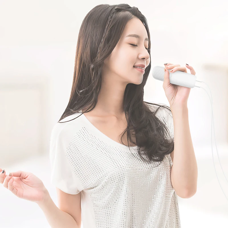 Xiaomi ультра тонкий мини Караоке микрофон шумоподавление домашний KTV DPS чип