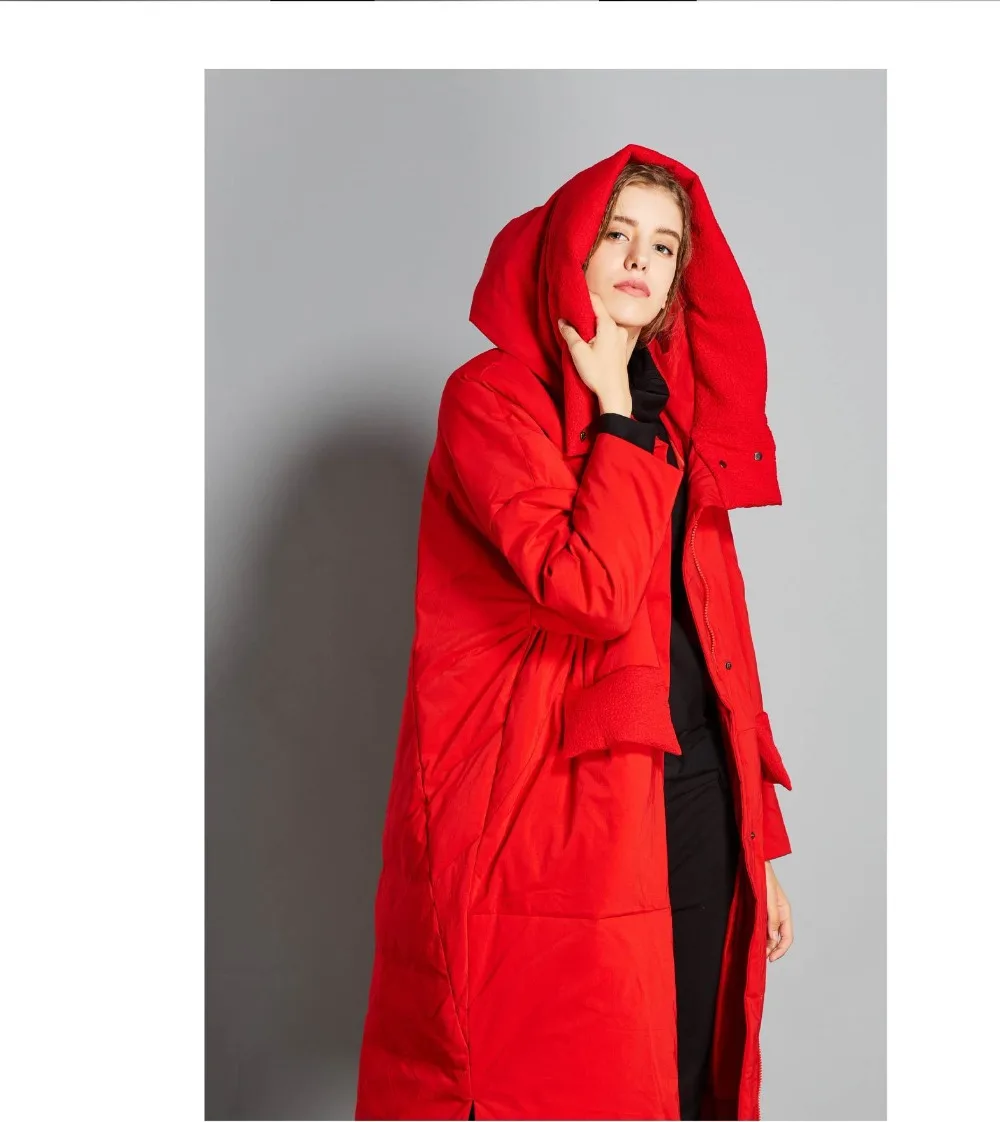 High Quality Winter New Collection loose style Hooded Long Down Coat Female Winter Warm Thick Down Jacket wq647 factory outlet