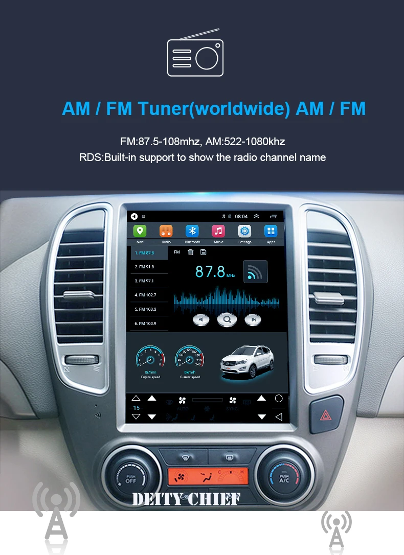 4 Гб+ 64 ГБ Автомобильный Android 8,1 мультимедийный плеер для buick lacrosse 2009-2012year gps вертикальный экран