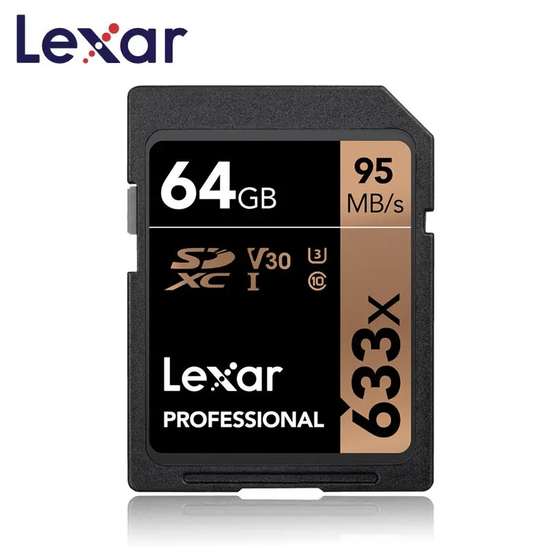 

Lexar sd card 64 gb 633x карты памяти Class10 U3 SDXC карт sd 64 Гб 4 K видео memoria carte memoire для Canon Nikon camera sd-карта