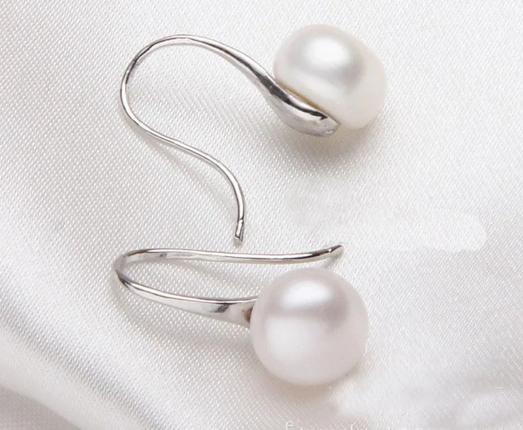 Серьги с пресноводной жемчужиной из натурального белого и розового цветов