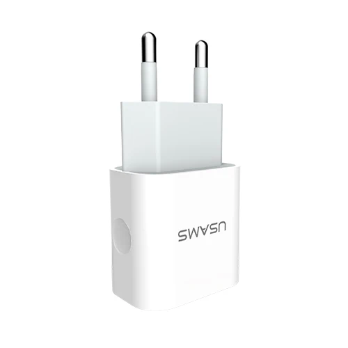 USAMS 2 Порты USB Зарядное устройство 5V 2.4A полностью EU/UK Стандартный мобильного телефона универсальный переносной usb-адаптер для стены Зарядное устройство для iPhone samsung - Тип штекера: EU