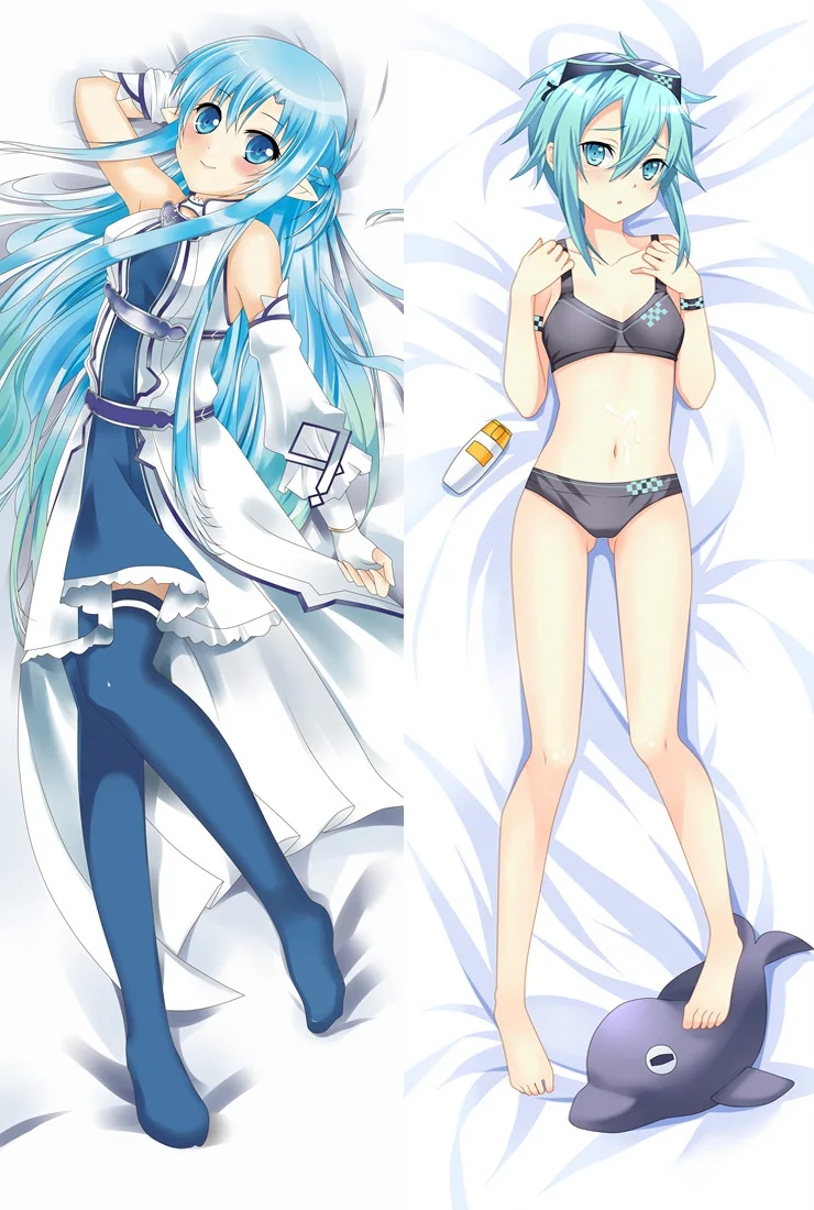 Аниме Sword Art Online Kirigaya Kazuto& Yuuki Asuna& Ayano Keiko& Asada Shino Подушка «Dakimakura» обнимающая наволочка