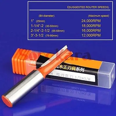 1/4 &quot* 3/8&quot * 1-3/16 &quotДва Флейта прямой фреза Концевая CNC резные инструменты для