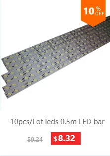 10 шт./лот светодиодный s 0,5 м светодиодный бар светильник smd 5050 5630 7020 8520 4014 12V светодиодный жесткой полосы белый теплый холодный RGB под кухонный шкаф