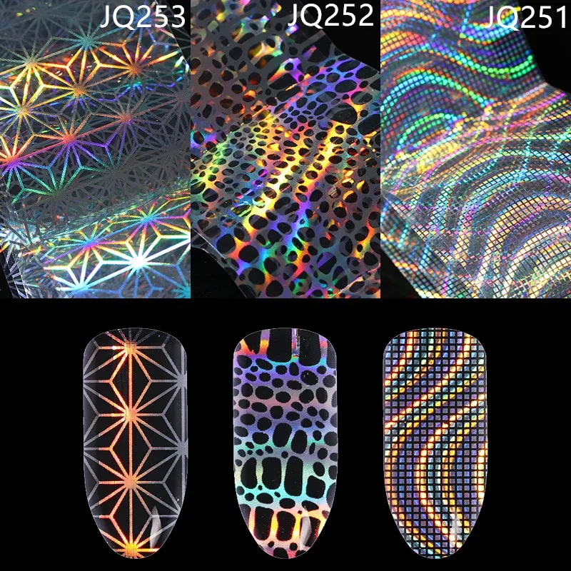 Нестандартная сетка для лазерных ногтей 4*100 см блестящая бумага переводная