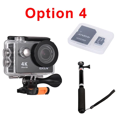 Option 4 Оригинальная Экшн-камера Eken H9 H9R, Ультра HD, 4 K, Экшн-камера, 30 м, водонепроницаемая, 2,0 'экран, 1080 p, Спортивная камера, экстремальная камера - Цвет: Option 4