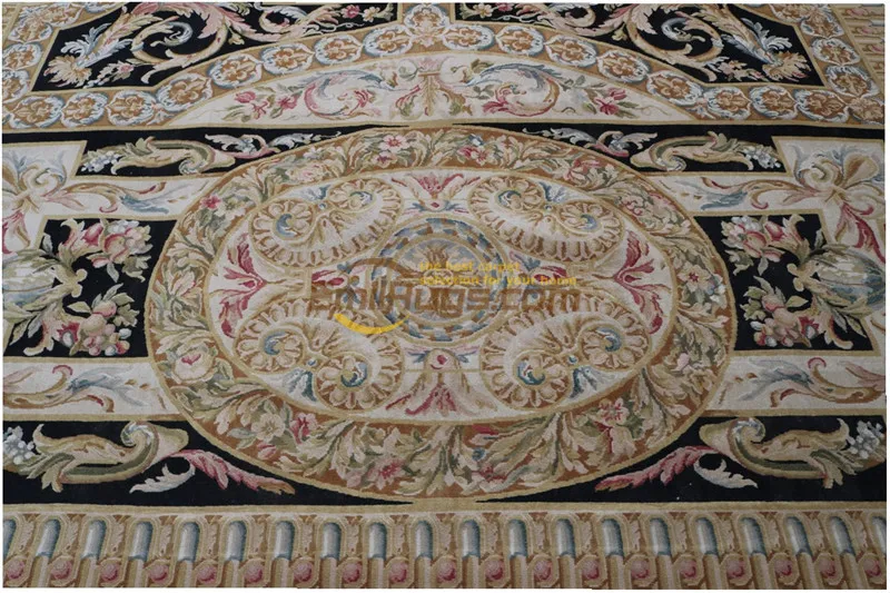Goedkoop Handgeknoopt Dikke Pluche Wol Franse Savonnerie Rug Vintage Hand Made Savonnerie Patroon Wol Tapijt Tapijt Nieuwe Aanbieding Museum