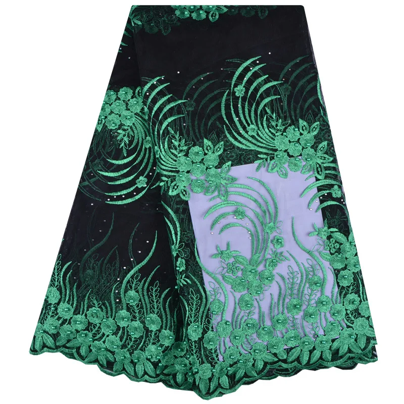 

Wholesale Embroidery Cord Lace Fabric High Quality African Lace Fabrics 2018 Latest Nigerian Lace Fabrics Y1221