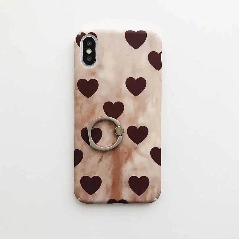 Чехол Boucho с кольцом в стиле ретро для iphone X 6 s 7 8 Plus чехол телефона цветопередачей