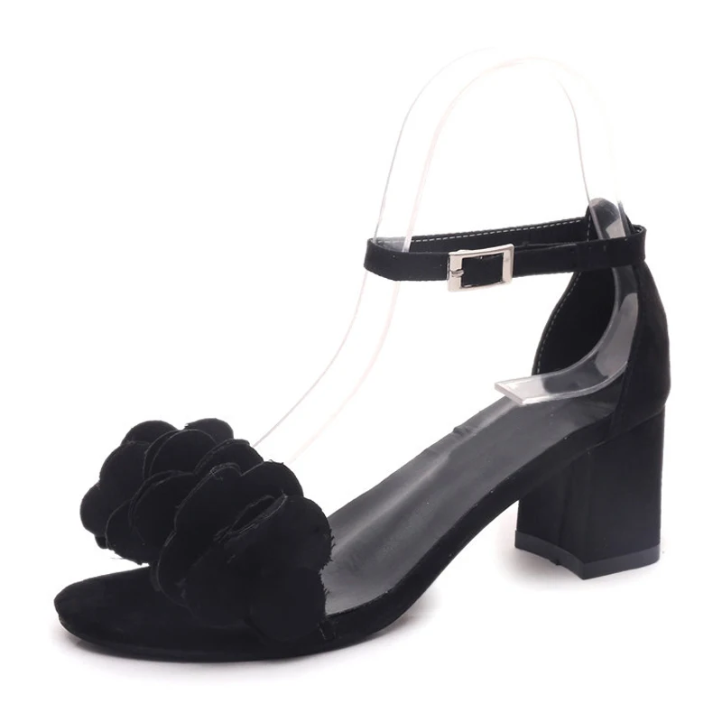 LALA IKAI/женские босоножки Обувь на среднем каблуке обувь Туфли с ремешком и пряжкой