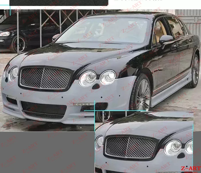 Углеродное волокно капот двигателя + Передняя решетка для Bentley Continental GT 2004-2012