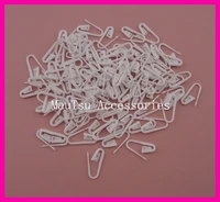 200pcs 2 4cm white plain plastic safety pin for hang tags hijab pins safety sewing pin crochet locking stitch markers holder