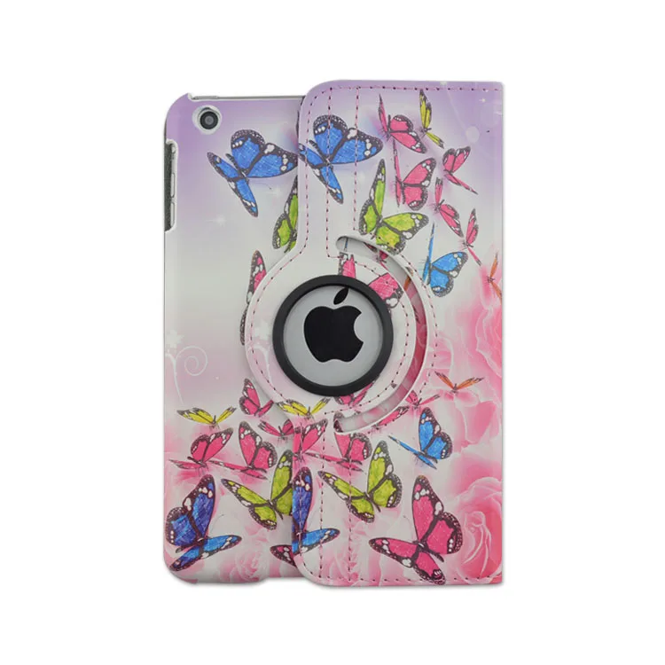 Складной чехол накладка из искусственной кожи с розовой бабочкой поддержка