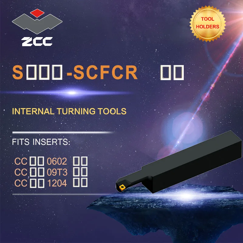

ZCC CNC lathe tool holder SCFCR tungsten carbide cutting tool for cnc lathe cutter CCMG 0602 internal turning tool