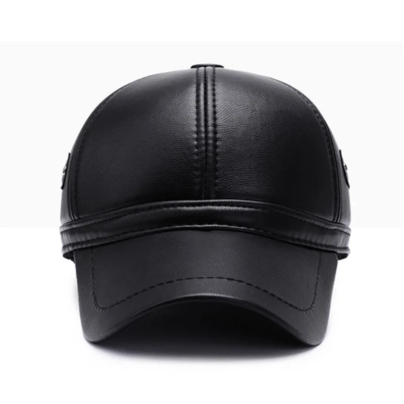 Snapback Кепка SILOQIN регулируемый размер мужские зимние наушники шапка теплая бейсбольная кепка s для мужчин Bone высокое качество ПУ бренды папа шапки