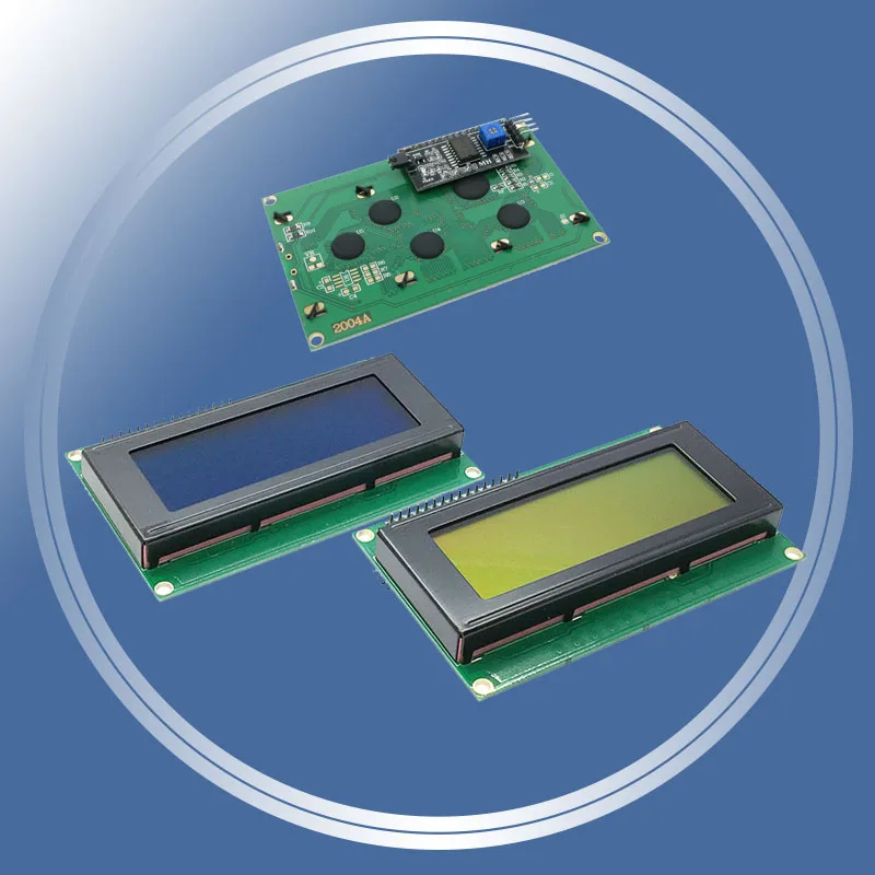 Бесплатная доставка! ЖК модуль с желтым и зеленым экраном IIC/I2C 2004 5V 20X4 LCD синяя