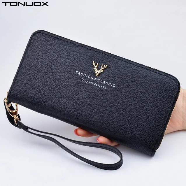 Женские кошельки длинная сумочка на молнии Женская барсетка с ремешком руку