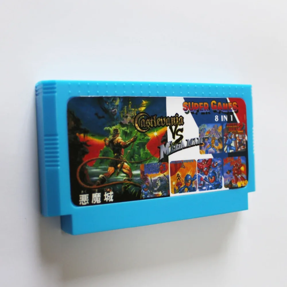 

Castlevania1/2 Mega Man1/2/3/4/5/6 8 bit 60 pins игровая Карта
