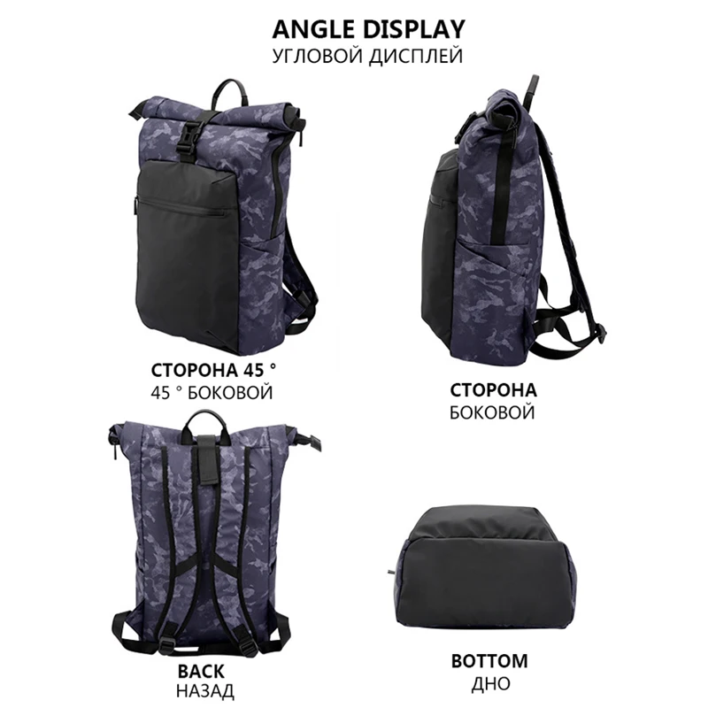 VENIWAY Men 15 inch Laptop Backpacks Male Waterproof Fashion School Men's Bag Camouflage | Багаж и сумки