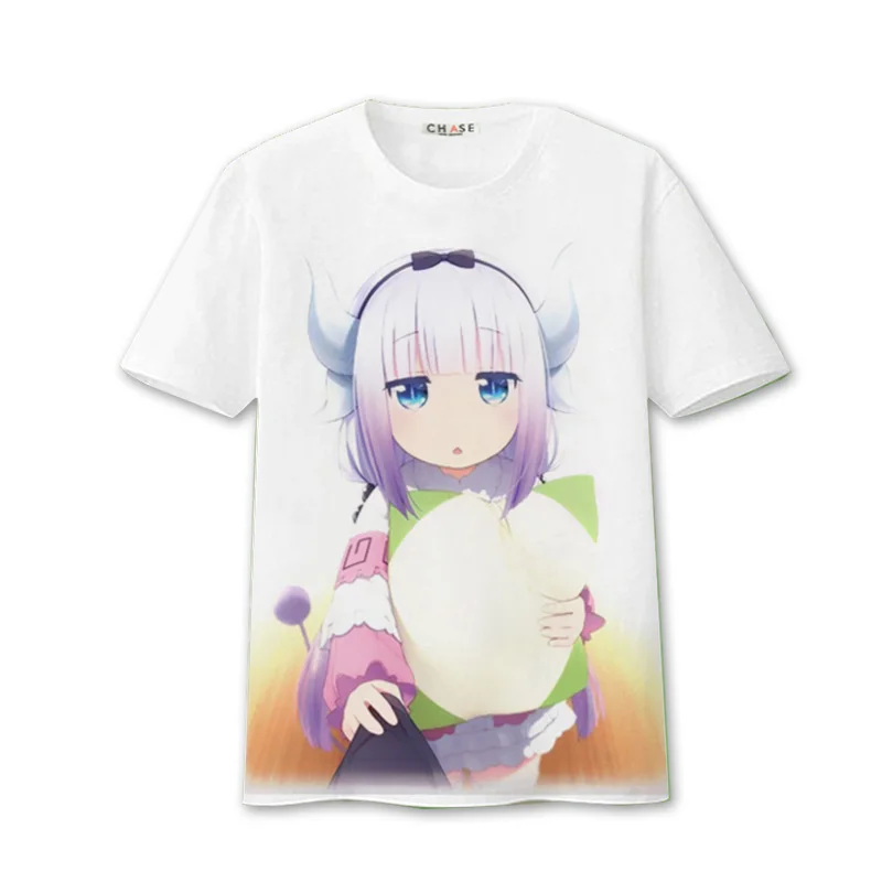 Футболки Coshome Kobayashi san Chi No Maid Dragon Kanna Kamui Toru костюмы для косплея футболки мужские