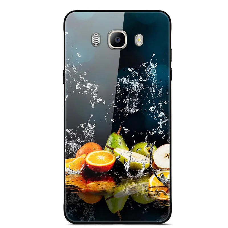 28 Для samsung J7 чехол со стеклянной задней поверхностью жесткий чехол s для samsung Galaxy J7 чехол SM-J710FN J710 J 7 закаленное покрытие j710f - Цвет: 28