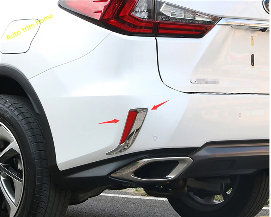 

Chrome Rear Bumper Fog Lights Foglight Lamps Cover Trim Fit For Lexus RX RX450h 2016 - 2021 Accessories Exterior Refit Kit