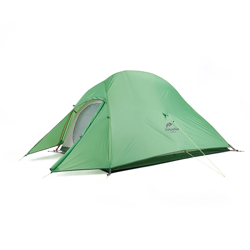 Naturehike Cloud Up 2 Сверхлегкая походная палатка для улицы 2 человека 2 человека туристическая походная палатка обновленная версия с ковриком NH15T002-T - Цвет: 210T green