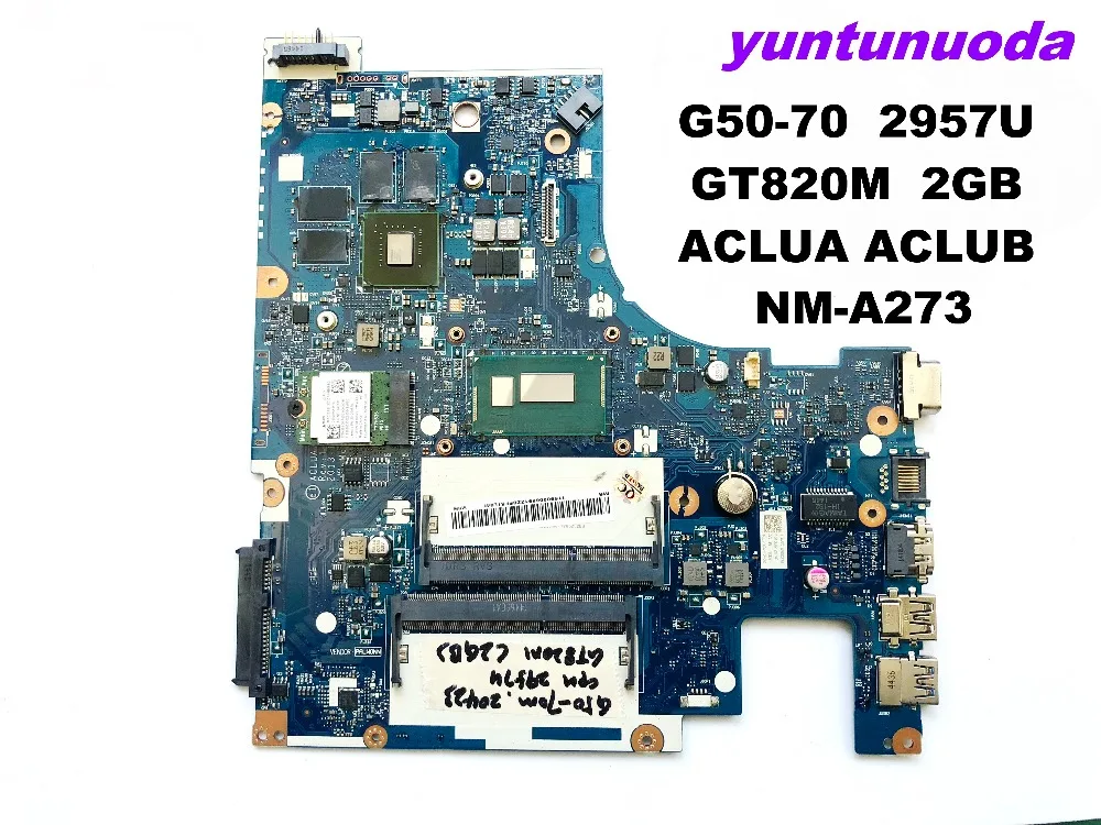 Оригинальная материнская плата для ноутбука Lenovo G50-70 2957U GT820M 2 Гб ACLUA ACLUB NM-A273