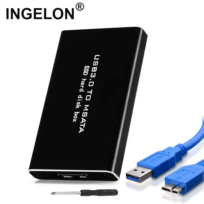 Корпус для жесткого диска Msata к адаптеру USB 3 0 SSD жесткий диск HDD коробка funda disco duro HD