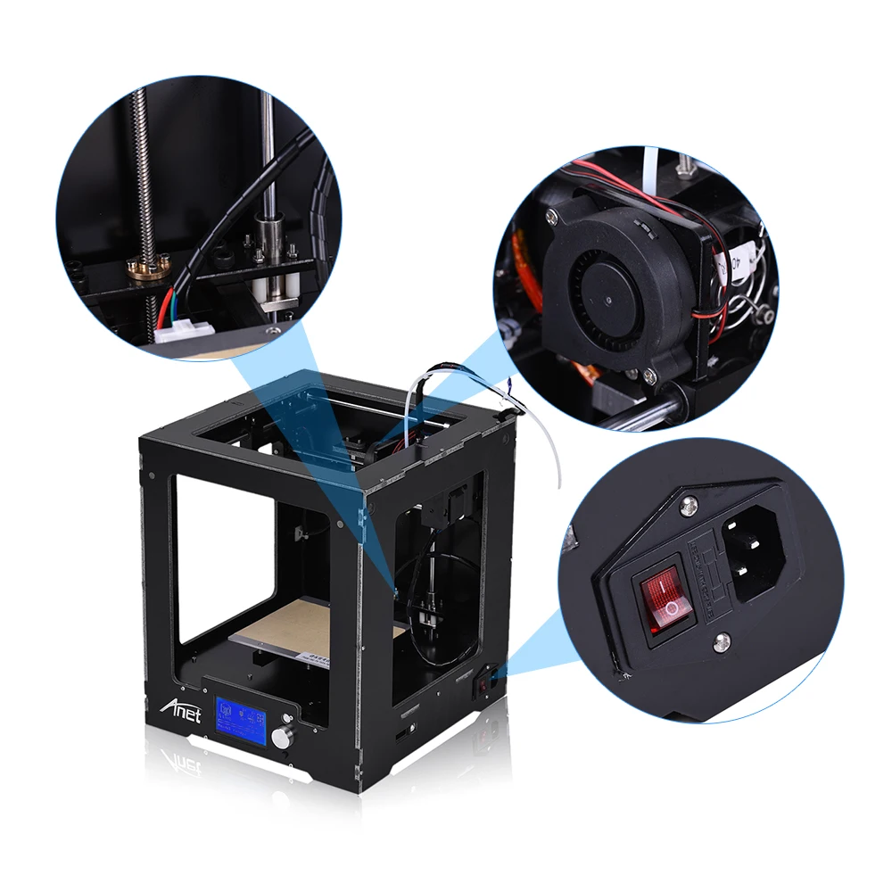 Настольная высокоточная сборная настольная 3D принтер Anet A3 S с алюминиевой