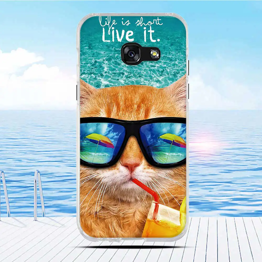 For Samsung Galaxy A3 2017 A320F Case Cartoon 3D Relief Printing Pattern Back Cover TPU Soft Silicone | Мобильные телефоны и