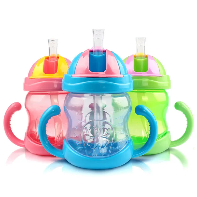 240 мл мультяшная соломинка бутылка для воды из пищевого пластика улицы My Drink Kids