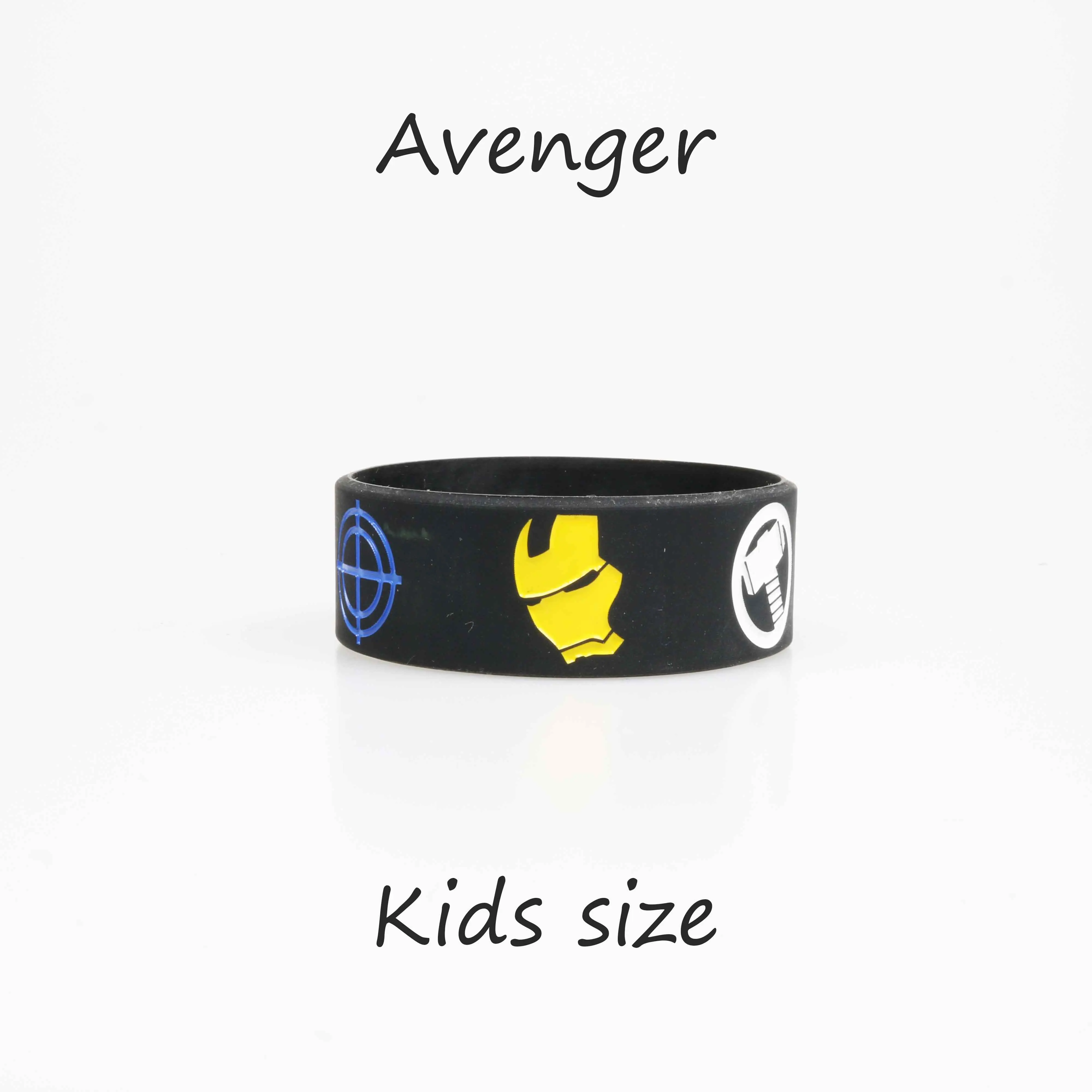 Kids Avenger Justice браслеты League Мстители силиконовые браслеты широкая версия Jerwerly для взрослых и детей силиконовый Bileklik модный браслет - Окраска металла: Kids Avenger