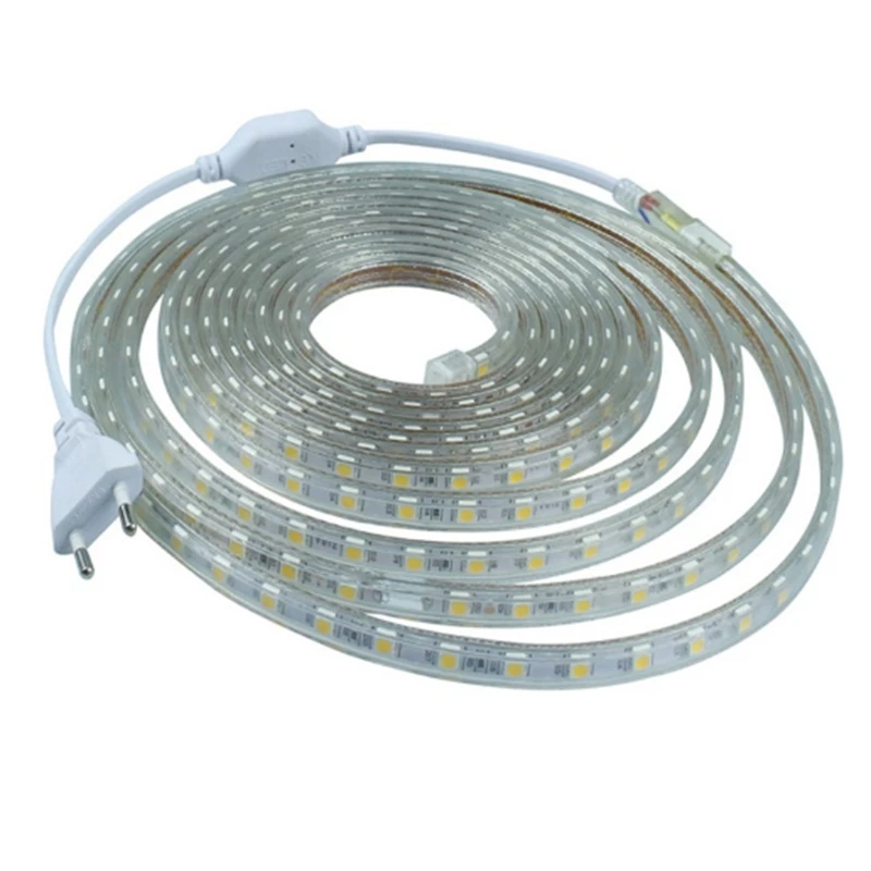Уличная Гибкая СВЕТОДИОДНАЯ лента SMD 5050 1 м 2 5 10 15 20 25 IP67 водонепроницаемая