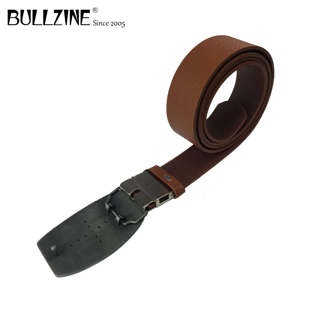 Ремни Bullzine из искусственной кожи коричневого цвета с соединительной застежкой