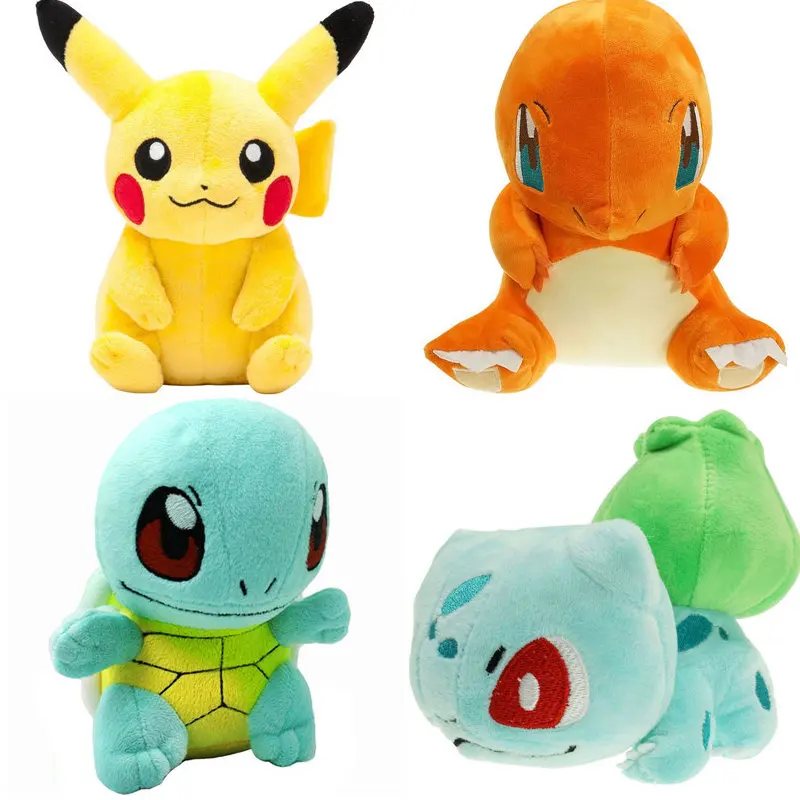 20 см Пикачу Бульбазавр Squirtle Charmander аниме плюшевые игрушки Подушка Кукла Детская день рождения подарок на день детей Прямая поставка
