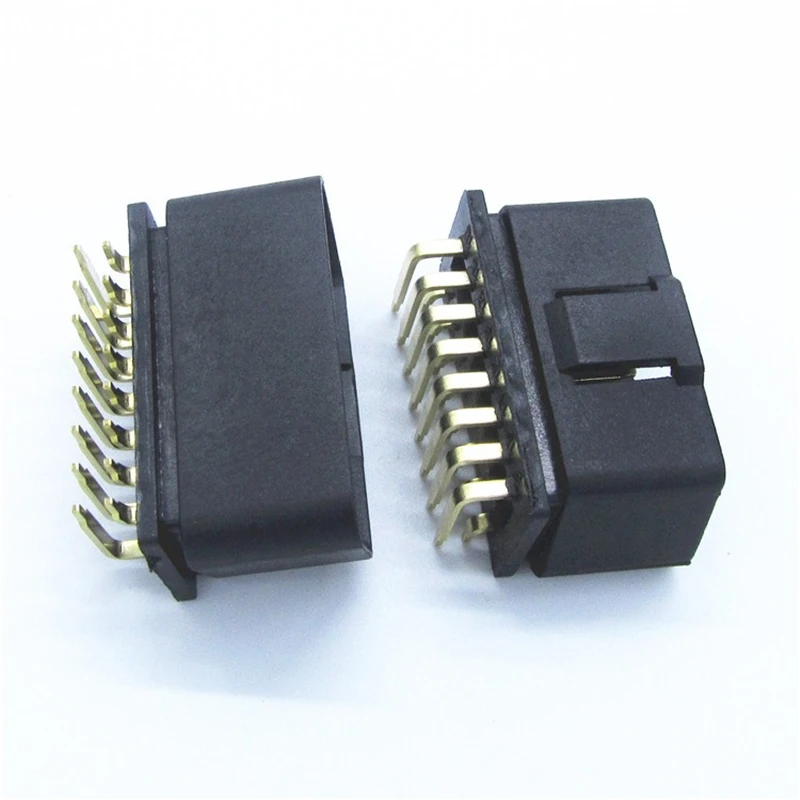 OBD 2 II 90 градусов 16 Pin разъем адаптера провода гнездовой Автомобильный Кабель