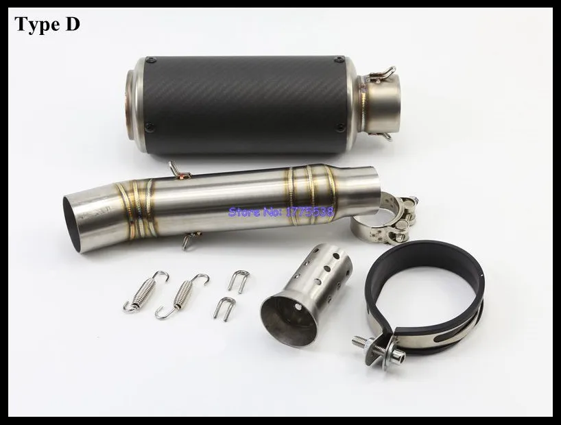 

1 Set Carbon Fiber Inlet 39mm Link Pipe+Inlet 51mm Exhaust for CBR300 Motorbike Exhaust Muffler Pipe Escape Damper Silencer