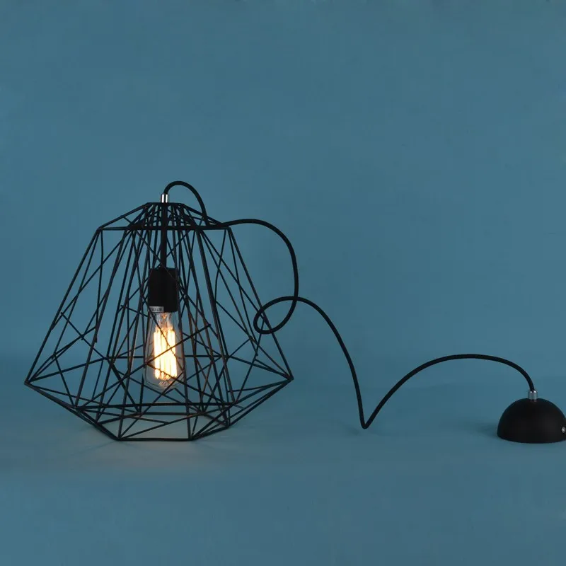 Современный Железный подвесной светильник Hive в форме клетки с бриллиантами