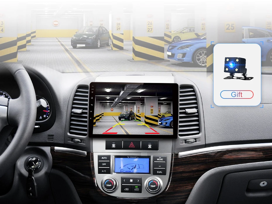 Junsun 2 Din мультимедийный видеоплеер Android 8,1 gps навигационный радиоприемник для hyundai Santa Fe 2 2006 2007-2012 Седан без dvd слота