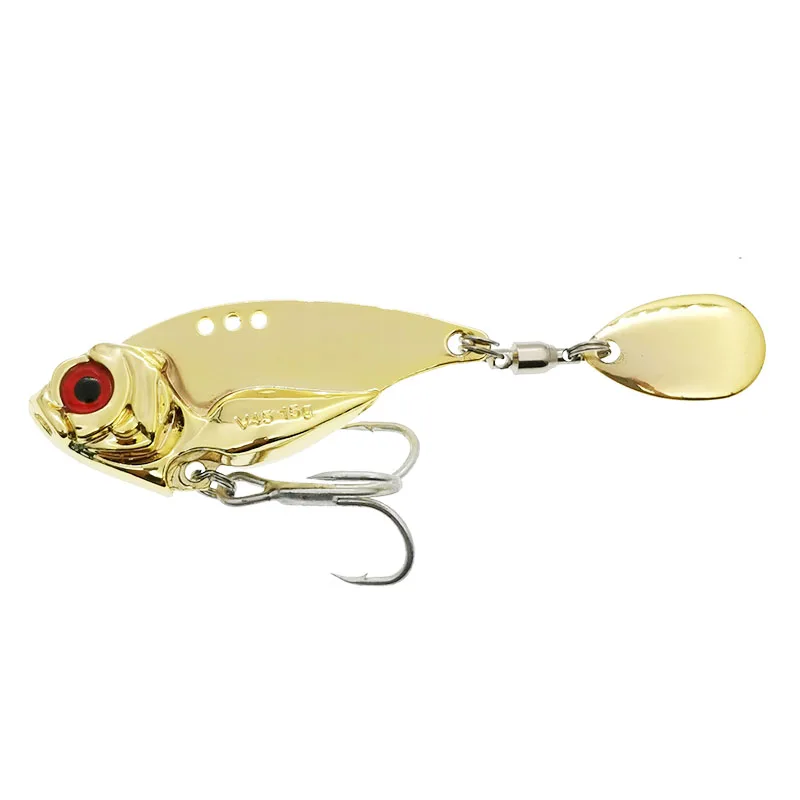 gold Спиннер рыболовные приманки-Воблеры блесток ложка Crankbaits искусственная легкая блесна VIB приманки для ловли нахлыстом форель Pesca - Цвет: gold