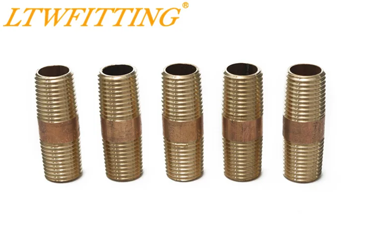 LTWFITTING Латунная Труба 1-1/" Длинный ниппель фитинг 1/4" Мужская NPT воздушная вода