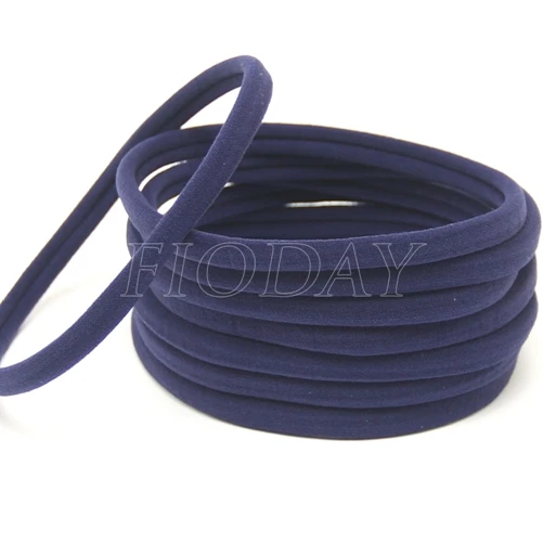 navy blue 10 шт./компл./комплект, нейлоновая повязка на голову для маленьких девочек, аксессуары для волос, эластичная повязка на голову, модные детские головные уборы - Цвет: navy blue