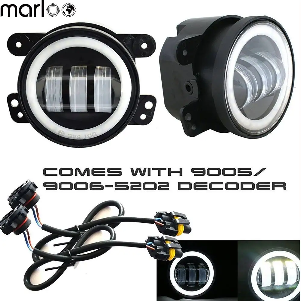 With extra Wire Marloo " светодиодный 30 Вт противотуманный светильник для 2005-2011 Chrysler 300 PT Cruiser Dodge Journey Magnum Для Jeep Wrangler JK 2007 - Цвет: With extra Wire
